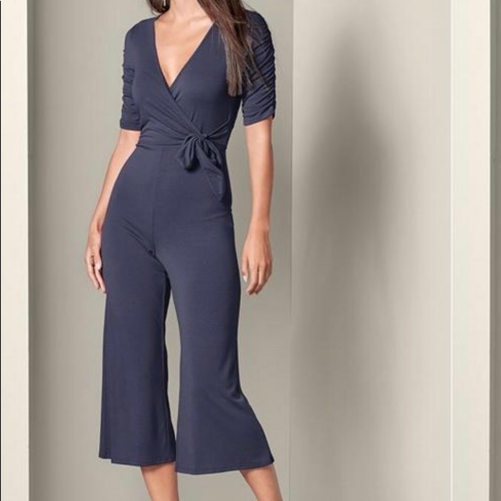 Tie Front Culotte Jumpsuit